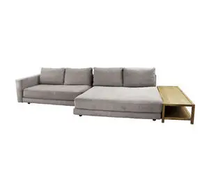Cane-Line - Scale 2-pers. sofa m/dobbelt daybed, armlæn & bord Højre Light brown, Cane-line Essence